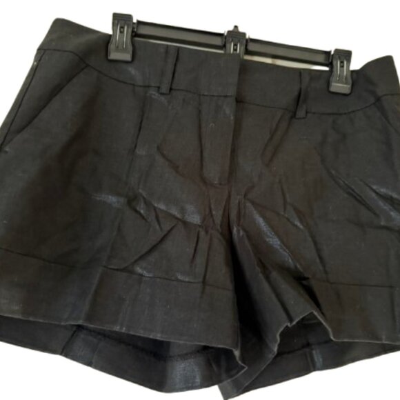 New York & Co Black Linen Shorts - 10 - Picture 2 of 5